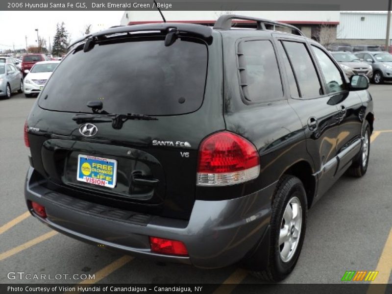 Dark Emerald Green / Beige 2006 Hyundai Santa Fe GLS
