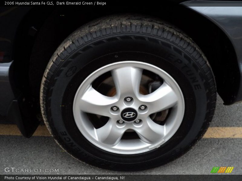 Dark Emerald Green / Beige 2006 Hyundai Santa Fe GLS