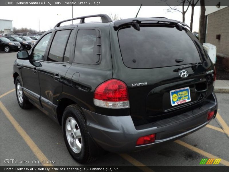 Dark Emerald Green / Beige 2006 Hyundai Santa Fe GLS
