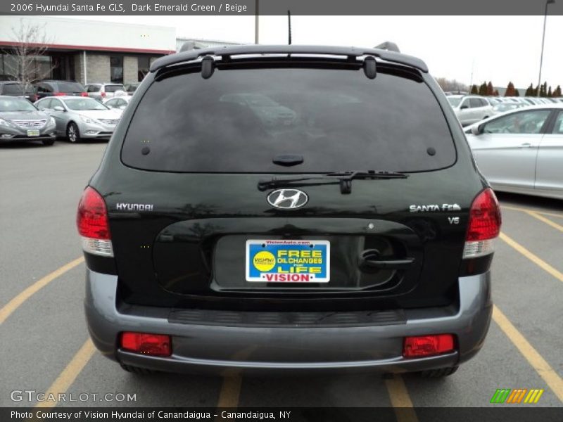 Dark Emerald Green / Beige 2006 Hyundai Santa Fe GLS