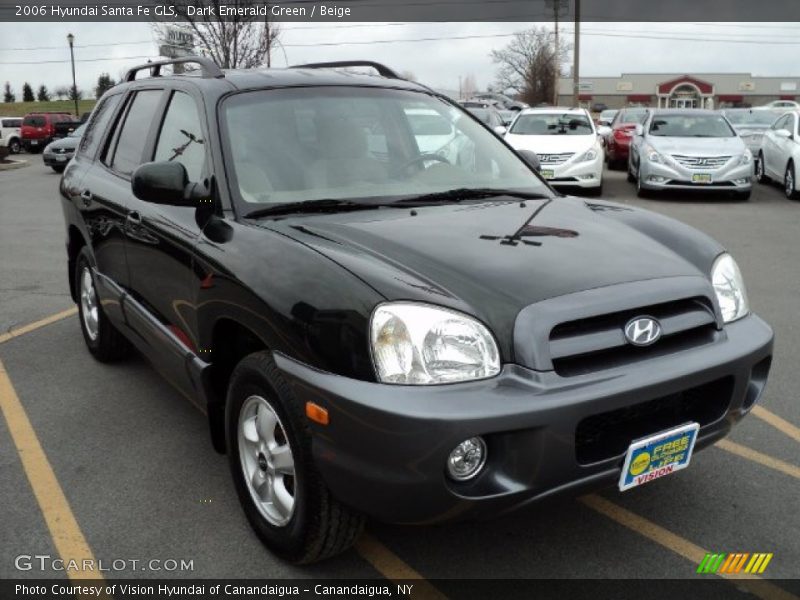 Dark Emerald Green / Beige 2006 Hyundai Santa Fe GLS