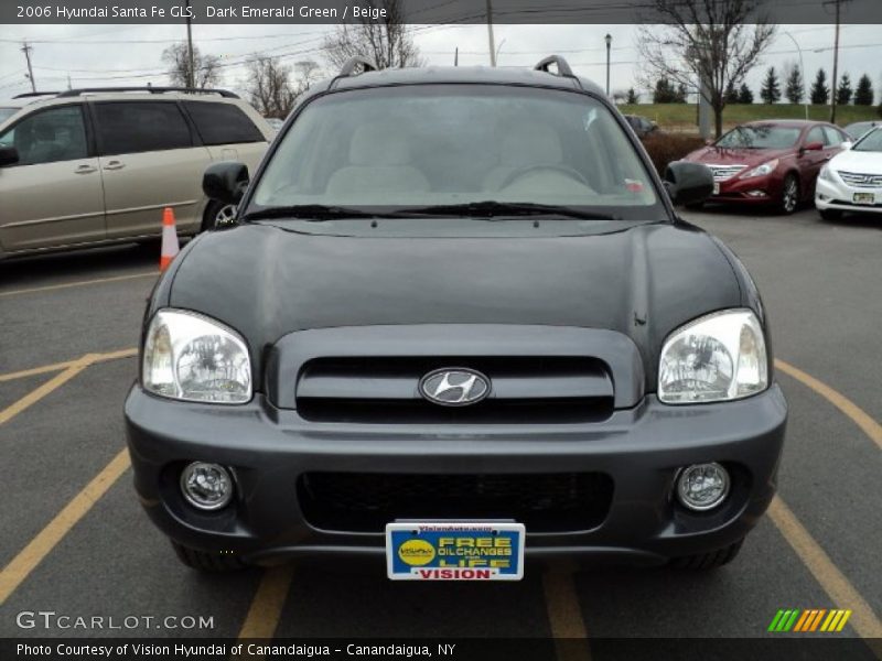 Dark Emerald Green / Beige 2006 Hyundai Santa Fe GLS