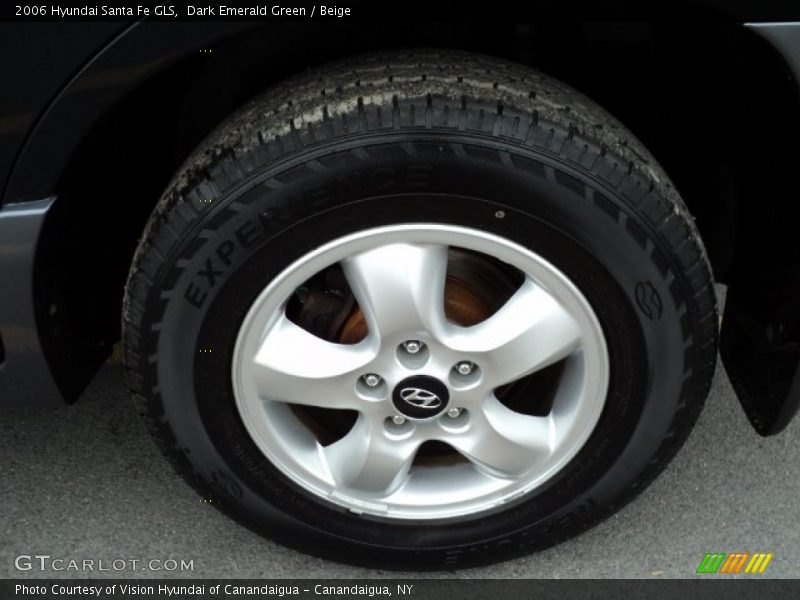 Dark Emerald Green / Beige 2006 Hyundai Santa Fe GLS