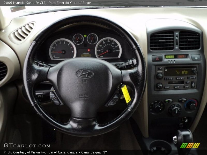 Dark Emerald Green / Beige 2006 Hyundai Santa Fe GLS