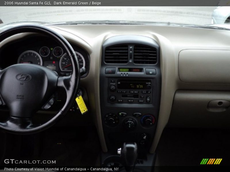 Dark Emerald Green / Beige 2006 Hyundai Santa Fe GLS