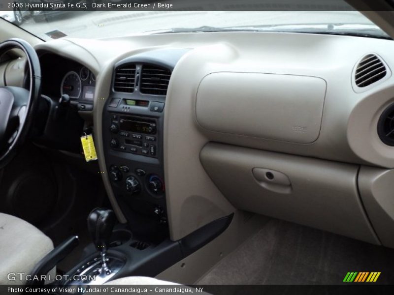 Dark Emerald Green / Beige 2006 Hyundai Santa Fe GLS