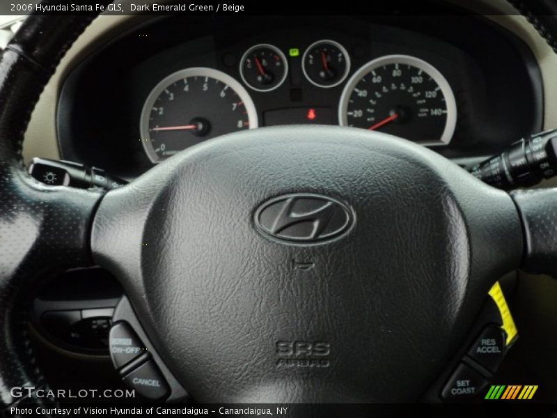 Dark Emerald Green / Beige 2006 Hyundai Santa Fe GLS