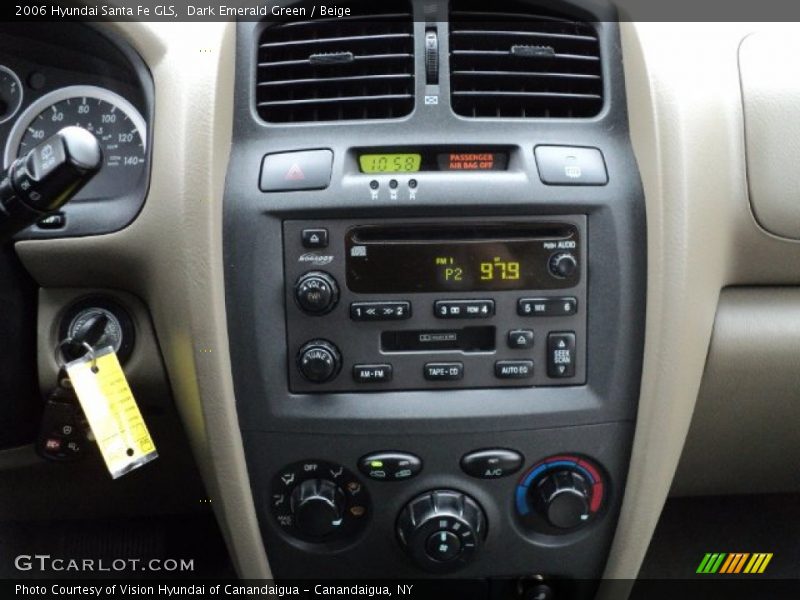 Dark Emerald Green / Beige 2006 Hyundai Santa Fe GLS