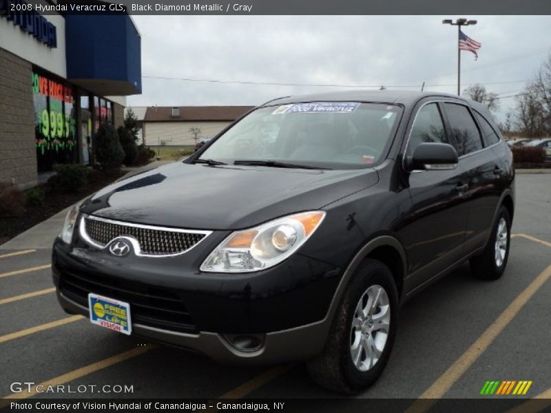 Black Diamond Metallic / Gray 2008 Hyundai Veracruz GLS