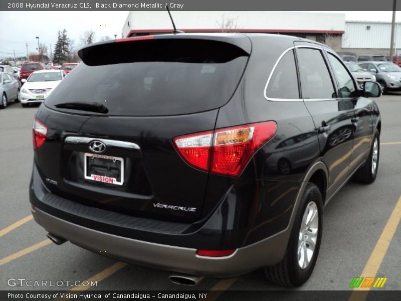 Black Diamond Metallic / Gray 2008 Hyundai Veracruz GLS