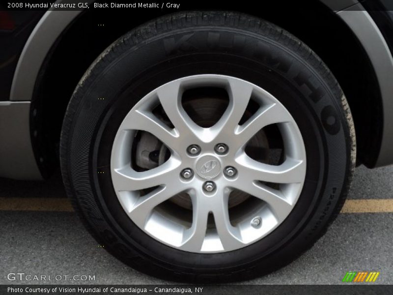 Black Diamond Metallic / Gray 2008 Hyundai Veracruz GLS