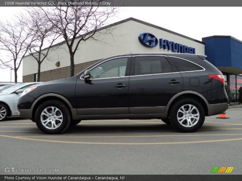 Black Diamond Metallic / Gray 2008 Hyundai Veracruz GLS