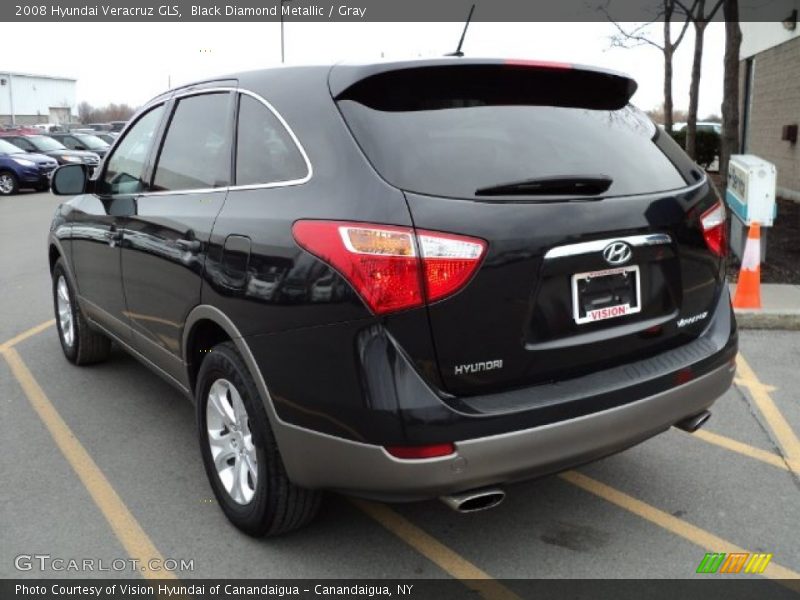 Black Diamond Metallic / Gray 2008 Hyundai Veracruz GLS