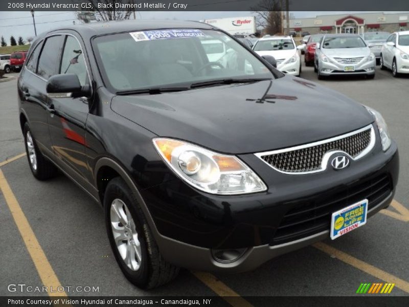 Black Diamond Metallic / Gray 2008 Hyundai Veracruz GLS