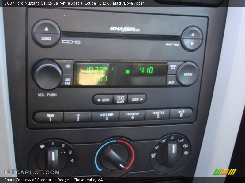 Black / Black/Dove Accent 2007 Ford Mustang GT/CS California Special Coupe