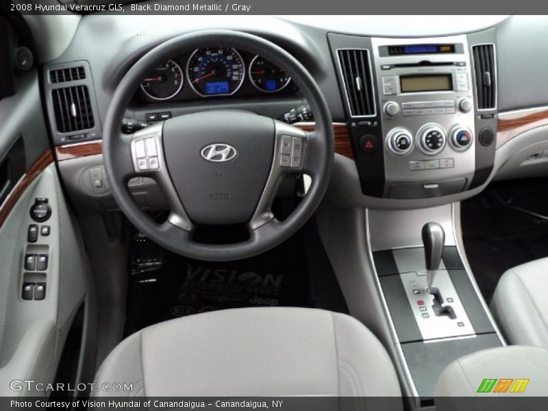 Black Diamond Metallic / Gray 2008 Hyundai Veracruz GLS
