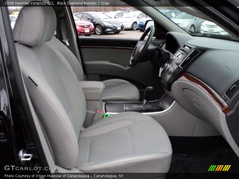 Black Diamond Metallic / Gray 2008 Hyundai Veracruz GLS