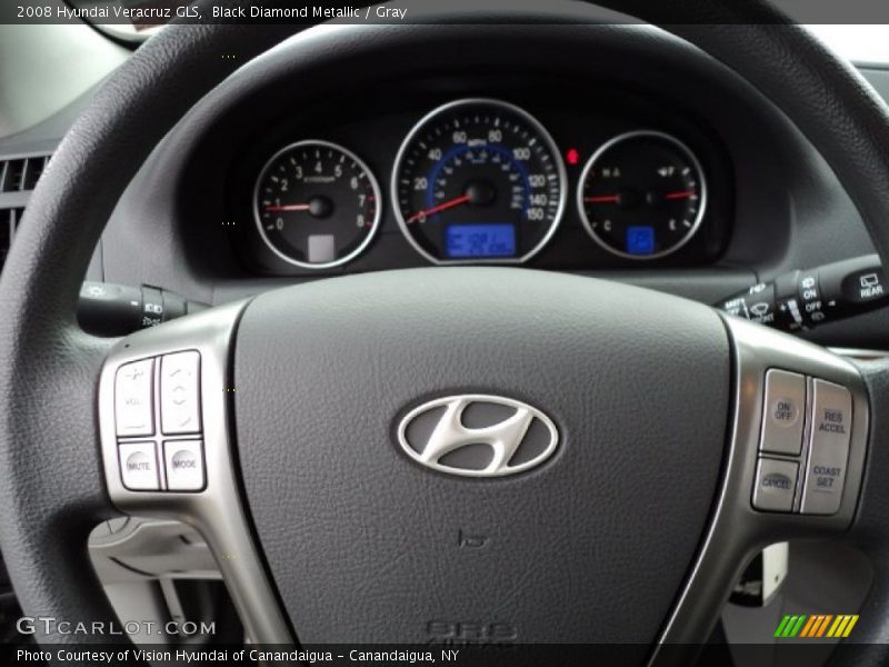 Black Diamond Metallic / Gray 2008 Hyundai Veracruz GLS