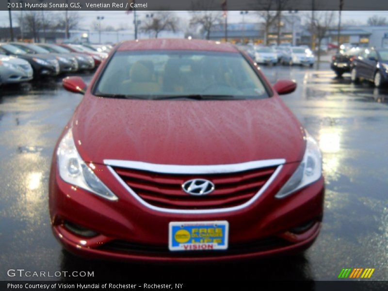 Venetian Red / Camel 2011 Hyundai Sonata GLS