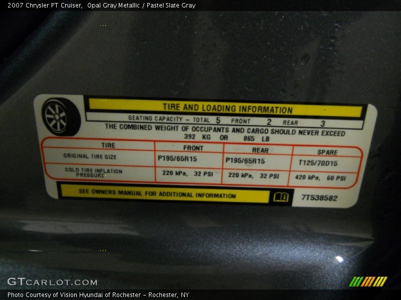Opal Gray Metallic / Pastel Slate Gray 2007 Chrysler PT Cruiser