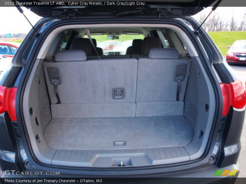 Cyber Gray Metallic / Dark Gray/Light Gray 2011 Chevrolet Traverse LT AWD