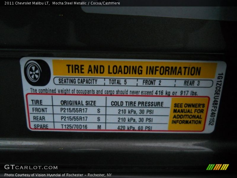 Mocha Steel Metallic / Cocoa/Cashmere 2011 Chevrolet Malibu LT