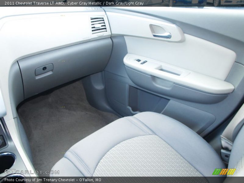 Cyber Gray Metallic / Dark Gray/Light Gray 2011 Chevrolet Traverse LT AWD
