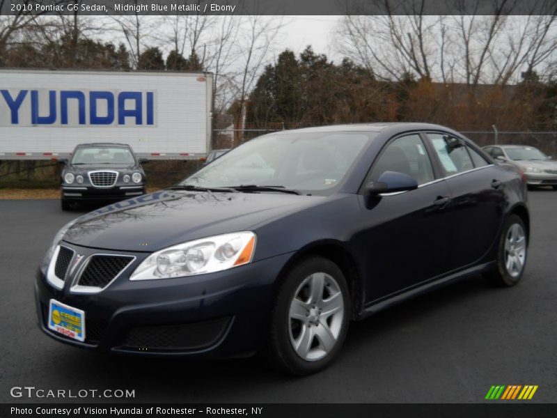 Midnight Blue Metallic / Ebony 2010 Pontiac G6 Sedan