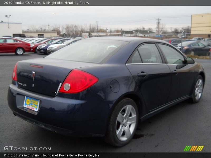 Midnight Blue Metallic / Ebony 2010 Pontiac G6 Sedan