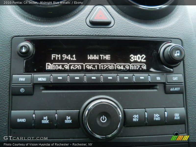 Midnight Blue Metallic / Ebony 2010 Pontiac G6 Sedan