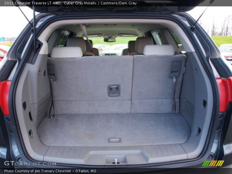 Cyber Gray Metallic / Cashmere/Dark Gray 2011 Chevrolet Traverse LT AWD