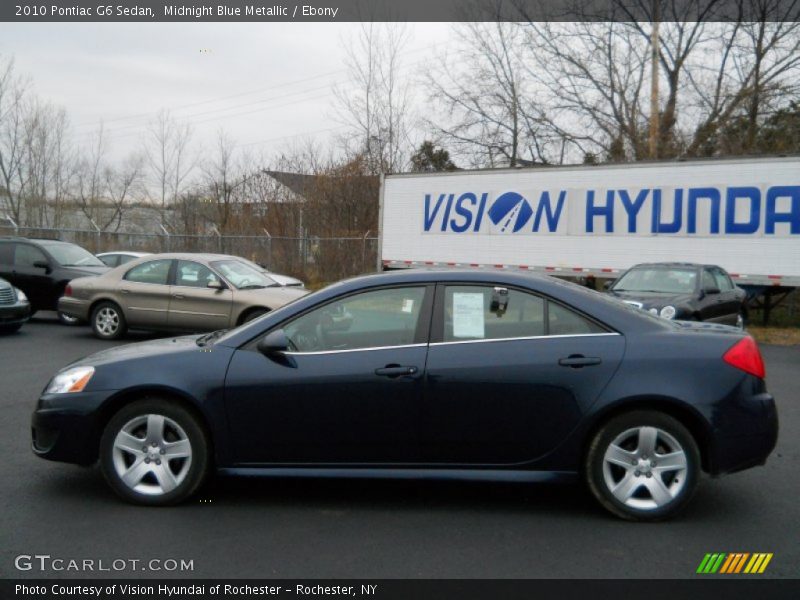 Midnight Blue Metallic / Ebony 2010 Pontiac G6 Sedan
