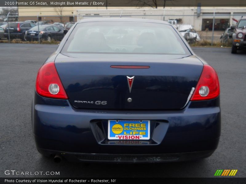 Midnight Blue Metallic / Ebony 2010 Pontiac G6 Sedan