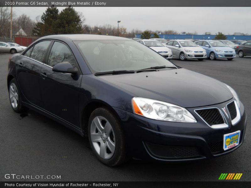 Midnight Blue Metallic / Ebony 2010 Pontiac G6 Sedan