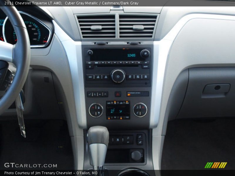 Cyber Gray Metallic / Cashmere/Dark Gray 2011 Chevrolet Traverse LT AWD