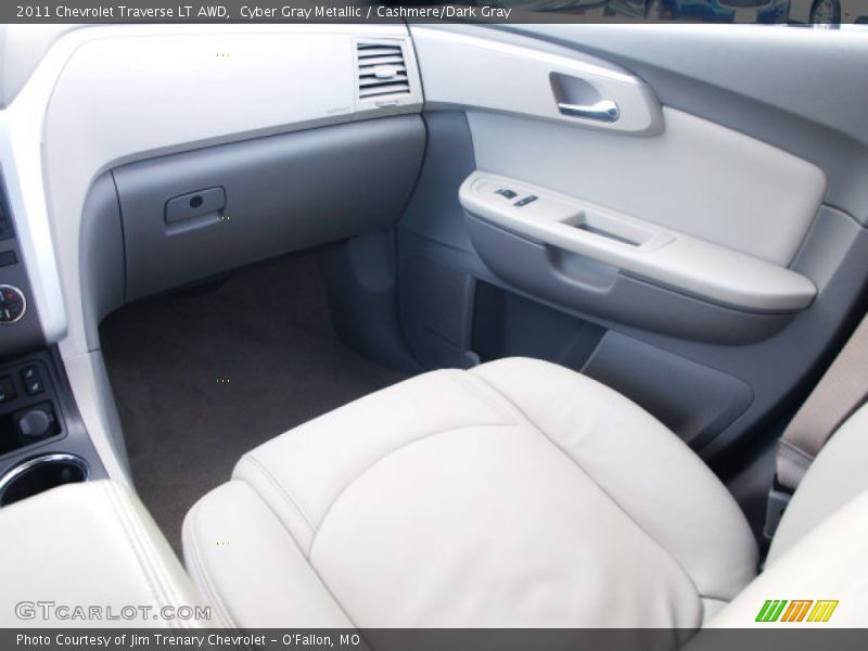 Cyber Gray Metallic / Cashmere/Dark Gray 2011 Chevrolet Traverse LT AWD