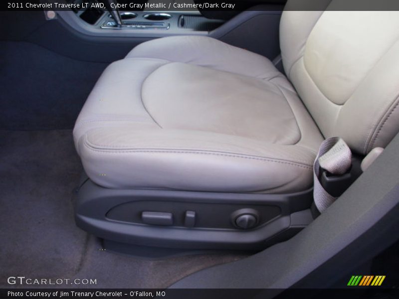 Cyber Gray Metallic / Cashmere/Dark Gray 2011 Chevrolet Traverse LT AWD