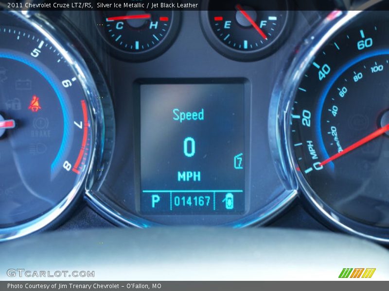 Silver Ice Metallic / Jet Black Leather 2011 Chevrolet Cruze LTZ/RS