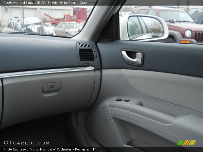 Powder White Pearl / Gray 2008 Hyundai Sonata SE V6
