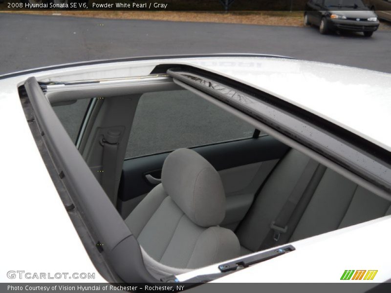 Powder White Pearl / Gray 2008 Hyundai Sonata SE V6