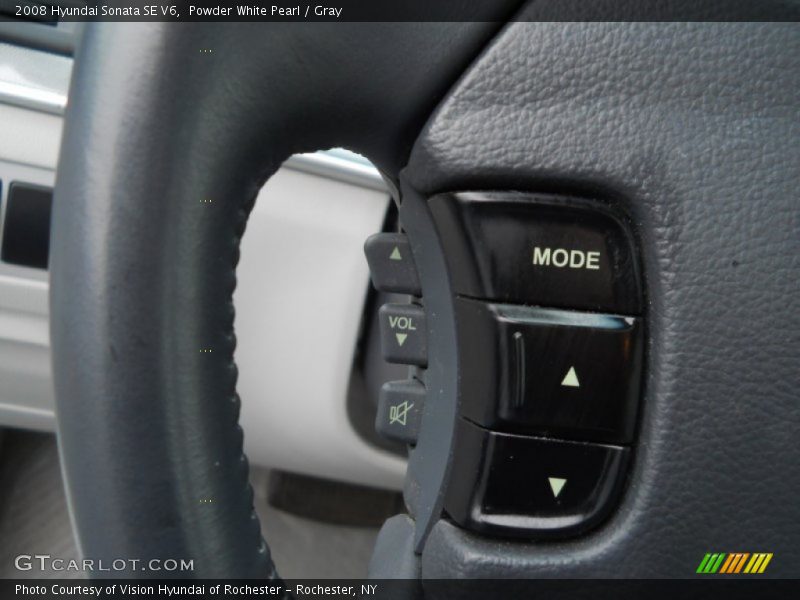 Powder White Pearl / Gray 2008 Hyundai Sonata SE V6