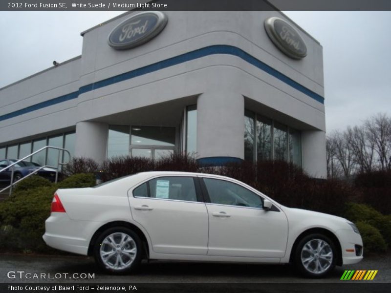 White Suede / Medium Light Stone 2012 Ford Fusion SE
