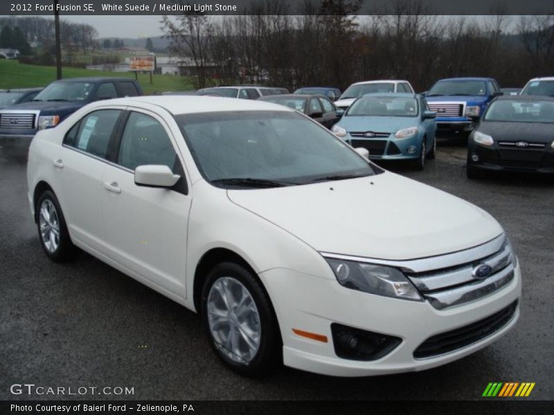 White Suede / Medium Light Stone 2012 Ford Fusion SE