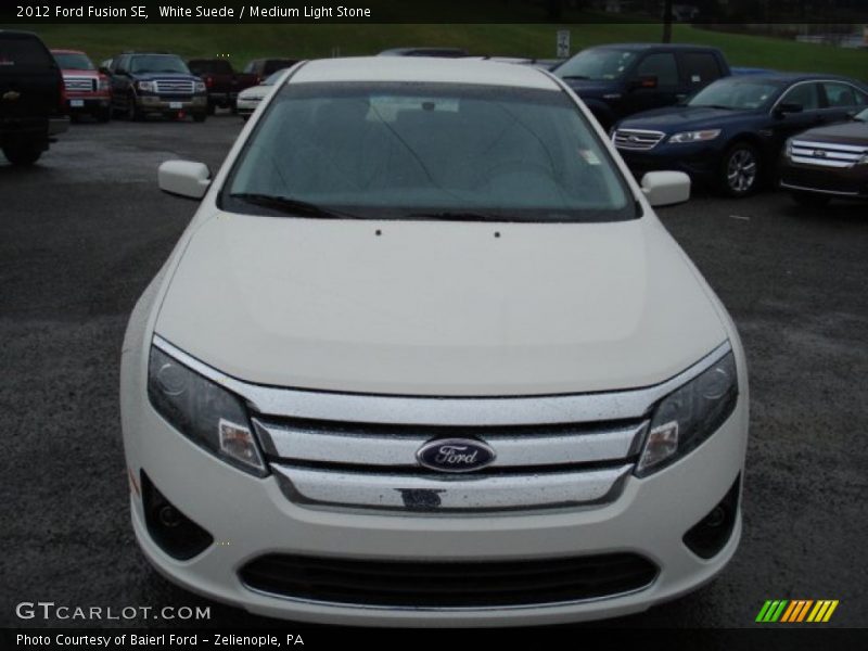 White Suede / Medium Light Stone 2012 Ford Fusion SE