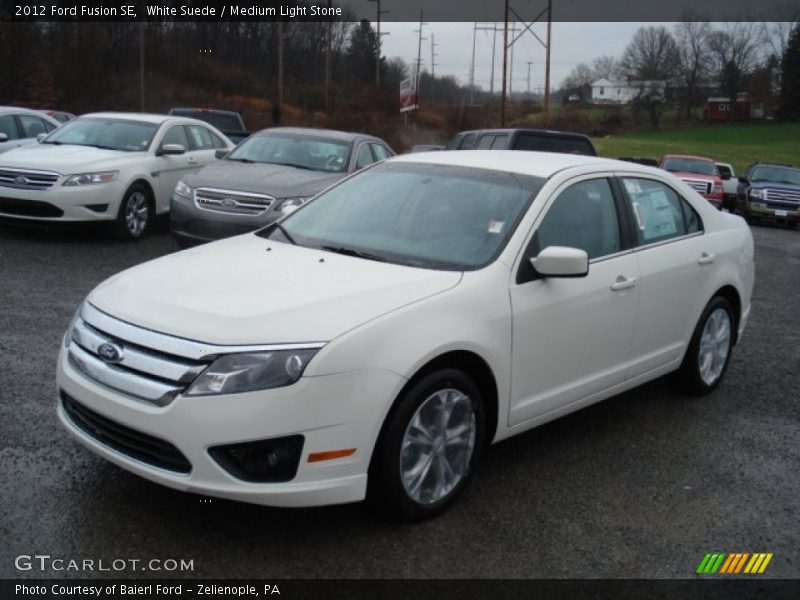 White Suede / Medium Light Stone 2012 Ford Fusion SE