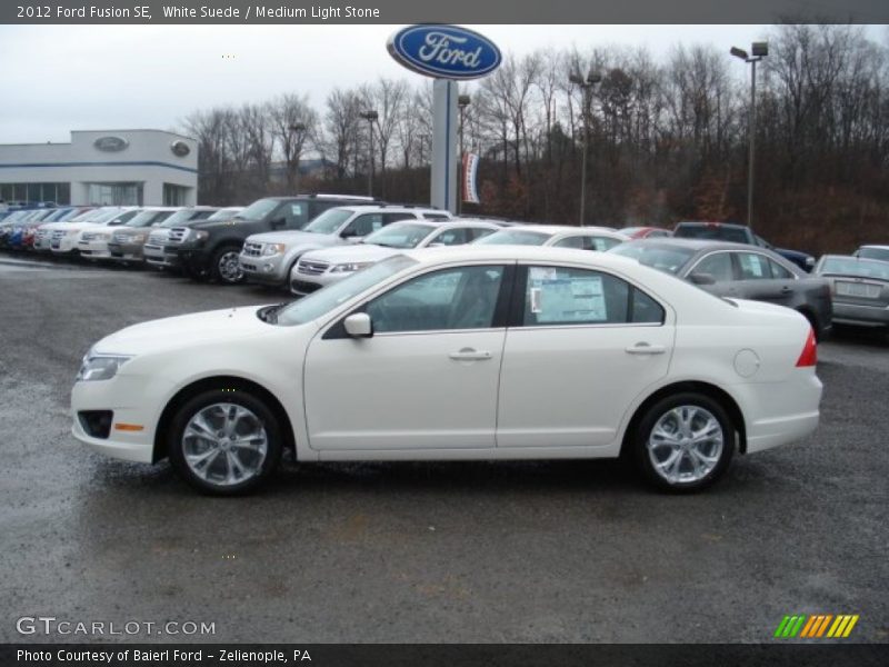 White Suede / Medium Light Stone 2012 Ford Fusion SE