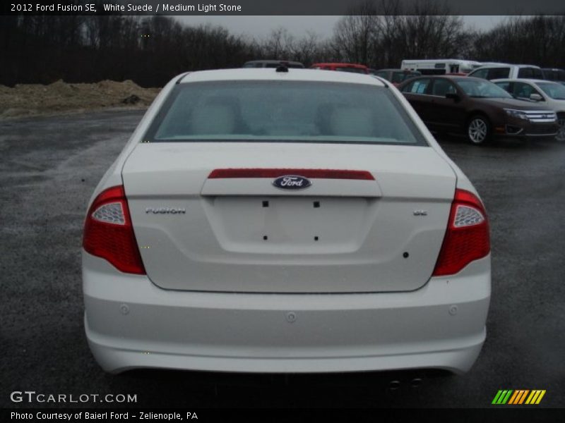 White Suede / Medium Light Stone 2012 Ford Fusion SE