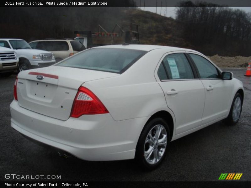 White Suede / Medium Light Stone 2012 Ford Fusion SE