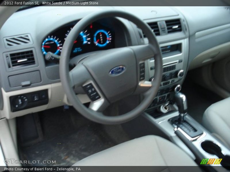 White Suede / Medium Light Stone 2012 Ford Fusion SE