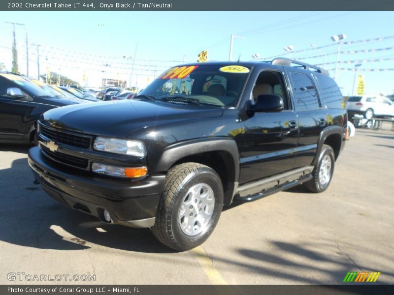 Onyx Black / Tan/Neutral 2002 Chevrolet Tahoe LT 4x4